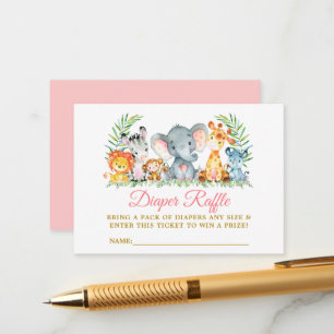 Tarjeta De Recepción Entradas para Sorteo de Pañales para Baby Shower d