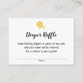 Tarjeta De Recepción Entradas sencillas de Baby Shower Diaper Raffle co