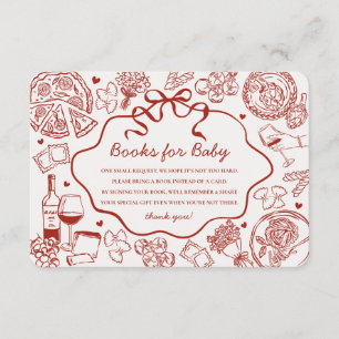 Tarjeta De Recepción Entrega Especial de Pasta Roja Libros Italianos pa