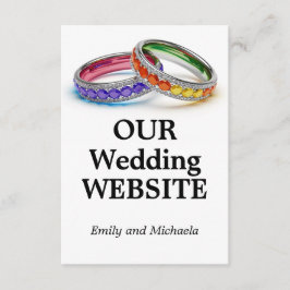 Tarjeta De Recepción 🌈 Entrelazados en Orgullo – Sitio web de Boda