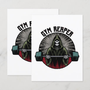 Tarjeta De Recepción Entrenamiento Segador de Gimnasio