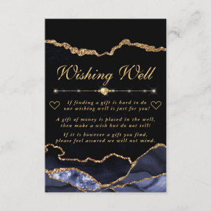 Tarjeta De Recepción Envejecimiento Purpurina Gris y Oro Falsa Deseos B