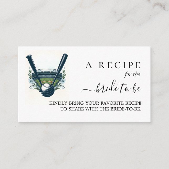 Tarjeta De Recepción Equipo Campeón Campo de Pelota Béisbol Fiesta de D (Anverso)