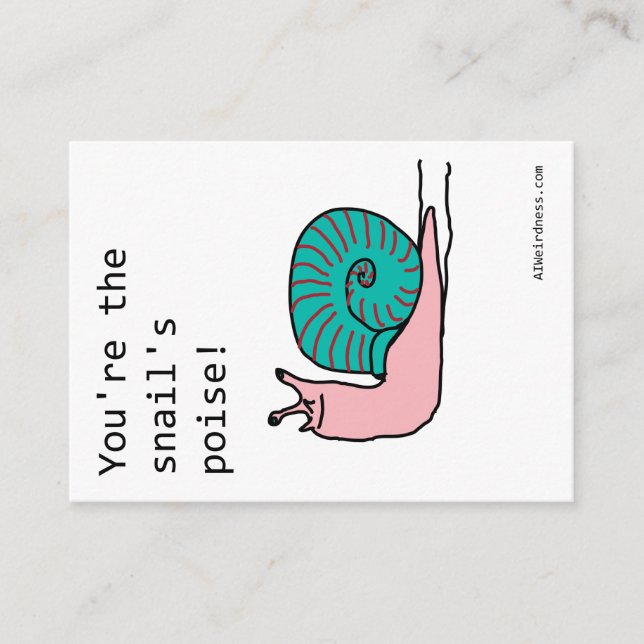 Tarjeta De Recepción ¡Eres el aplomo del caracol! - AI valentine (Anverso)