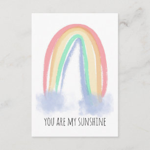 Tarjeta De Recepción Eres mi arcoiris pintado con una acuarela brillant