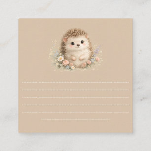 Tarjeta De Recepción Erizo europeo adorable jardín 