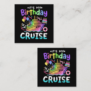 Tarjeta De Recepción Es mi crucero de cumpleaños Tie Dye viaje de vacac