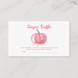 Tarjeta De Recepción Es un boleto de Raffle Raffle de Calabaza Rosa Chi