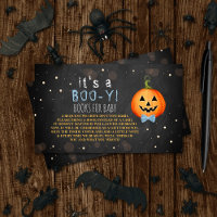 ¡Es un Boo-y! Pequeña Baby Shower de Halloween de 