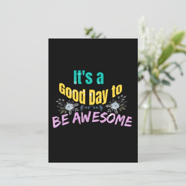Tarjeta De Recepción Es un buen día para ser maravilloso (Anverso de pie)