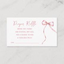 Es un Chica rosado Baby Shower Diaper Raffle