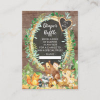 Es un chico Woodland Baby Shower Diaper Raffle