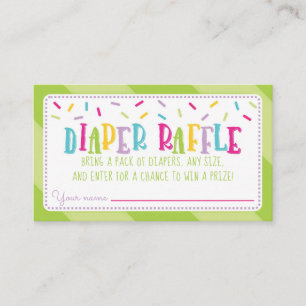 Tarjeta De Recepción Es un colador de pañales de Baby Shower Sprinkle
