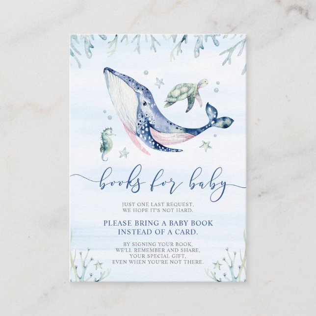 Tarjeta De Recepción Es un niño bajo el mar para bebé (Anverso)