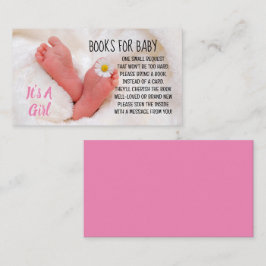 Tarjeta De Recepción Es un pie de bebé Chica con margarita