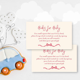 Tarjeta De Recepción Esbozo de arco de cinta rosada solicitud de libros