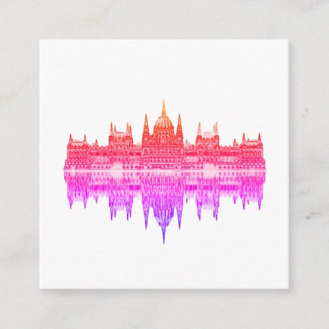 Tarjeta De Recepción Esbozo de arquitectura del Parlamento de Budapest  (Anverso)