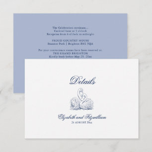 Tarjeta De Recepción Esbozo minimalista Detalles del Boda de Bouquet de