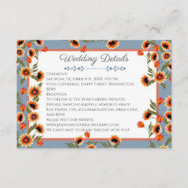 Tarjeta De Recepción Escándalo floral rústico Boda de inspiración folcl