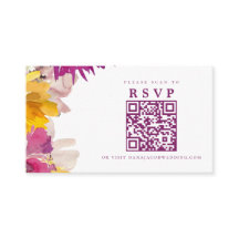 Escanear código QR Magenta Boda RSVP de color mora