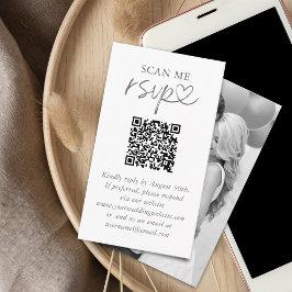 Tarjeta De Recepción Escanear mi boda RSVP Foto de código QR