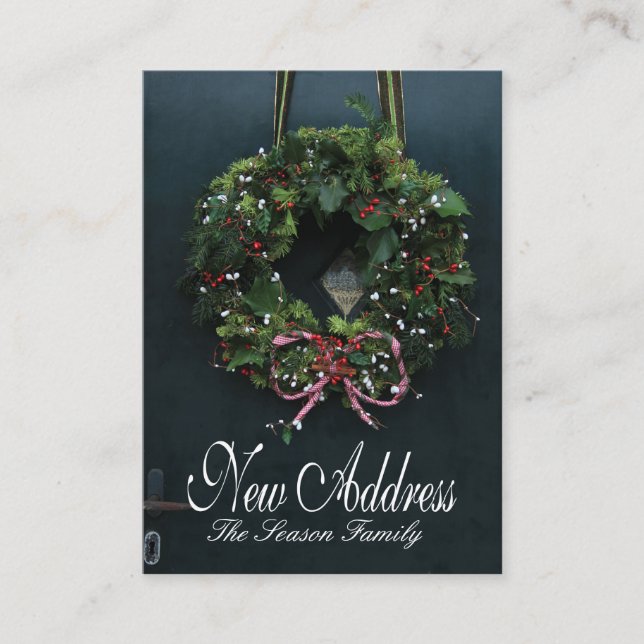 Tarjeta De Recepción Escribir una nueva dirección en la puerta (Anverso)