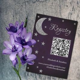 Tarjeta De Recepción Escrito En El Registro De La Ducha De Novias De La