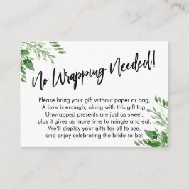 Tarjeta De Recepción Escritura a mano de verde sin ajuste necesario