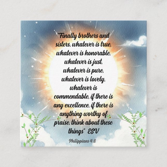 Tarjeta De Recepción Escritura Filipinas Cuatro Ocho (Anverso)