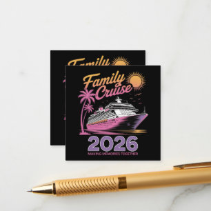 Tarjeta De Recepción Escuadrón de crucero familiar viaje coincidente de