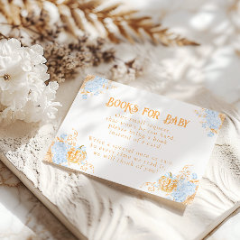 Tarjeta De Recepción Escudo de toile de calabaza Elegant Boy Baby Showe