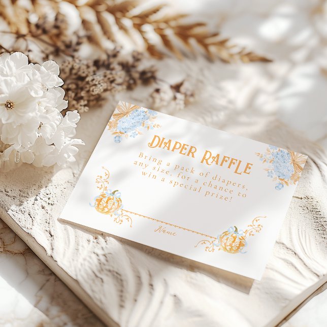 Tarjeta De Recepción Escudo de toile de calabaza Elegant Boy Baby Showe (Subido por el creador)