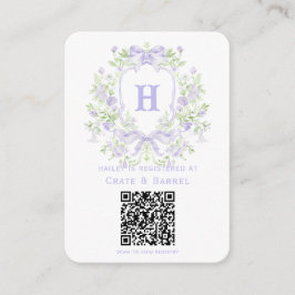 Tarjeta De Recepción Escudo dulce con registro de regalo de arcos de la