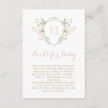 Escudos de monograma de flores silvestres Pastel p