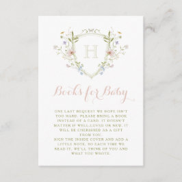 Tarjeta De Recepción Escudos de monograma de flores silvestres Pastel p