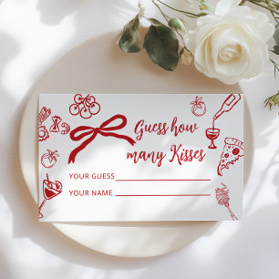 Tarjeta De Recepción Ese es el amor Cuántos besos juego de la ducha nup