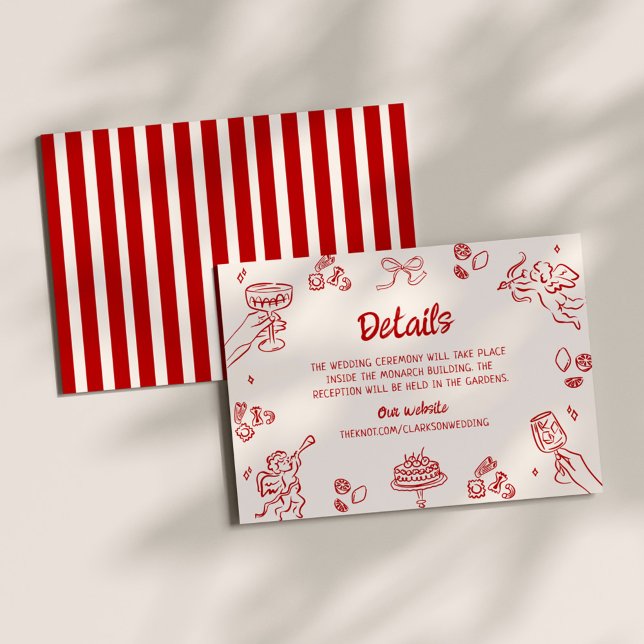 Tarjeta De Recepción ¡Eso es Amore! Detalles rojos italianos (Subido por el creador)