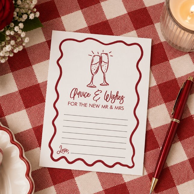 Tarjeta De Recepción Eso es Consejo y Deseos de Amore (Advice and wishes Card )