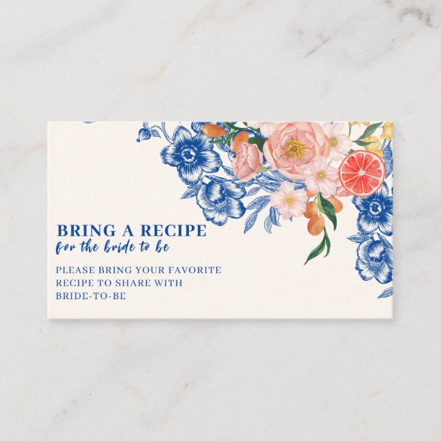 Tarjeta De Recepción Eso es más floral Ducha de Novias Compartir una re (Anverso)