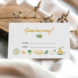 Tarjeta De Recepción Eso es un italiano más rústico adivina cuántos