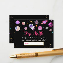 Espacio Chica rosa Baby Shower Diaper Raffle