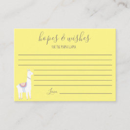 Tarjeta De Recepción Esperanzas y deseos para la cita de Baby Shower de