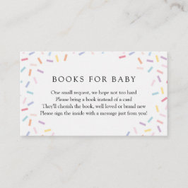 Tarjeta De Recepción Espolvorear libros para pedir un bebé