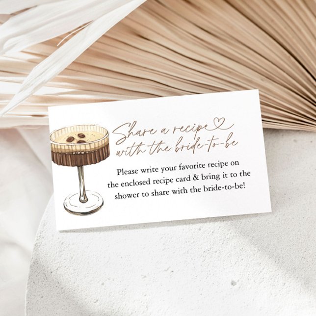 Tarjeta De Recepción Espresso Martini Amor Está Elaborando Receta (Subido por el creador)