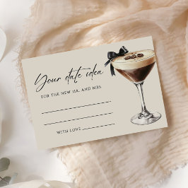 Tarjeta De Recepción Espresso Martini Bridal Shower Date Idea