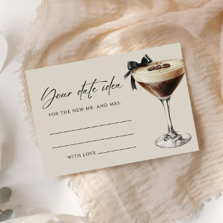 Tarjeta De Recepción Espresso Martini Bridal Shower Date Idea