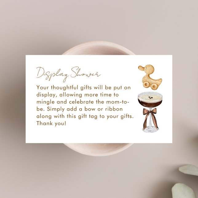 Tarjeta De Recepción Espresso Martini Cute Display Shower Baby Shower (Subido por el creador)