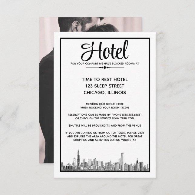 Tarjeta De Recepción Esquina de Chicago (Anverso / Reverso)