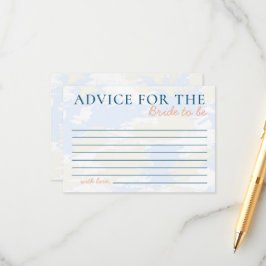 Tarjeta De Recepción Está en el consejo de la Nube 9 para la ducha de n