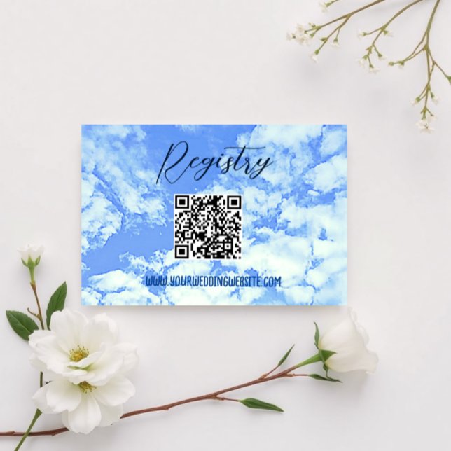 Tarjeta De Recepción ¡Está en la Nueve Nube! Bridal Shower (Subido por el creador)